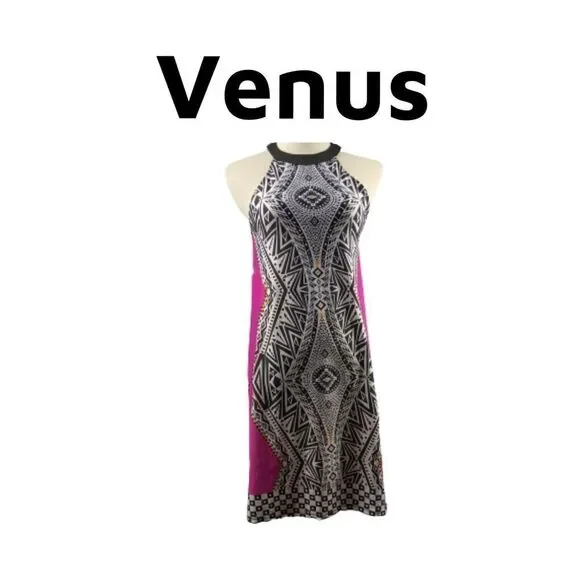 Venus Black & Pink Dress. Sz XS - Picture 1 of 2